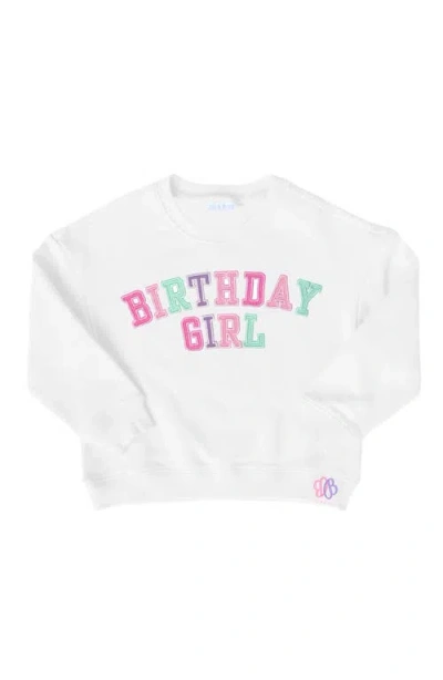 Bits & Bows Birthday Girl Sweatshirt In White