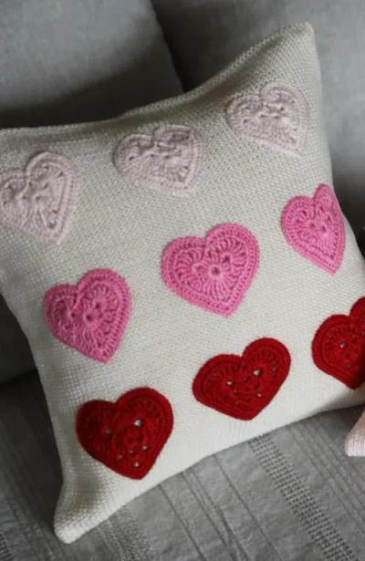 Melange Collection 10" Valentine Heart Pillow In Multi