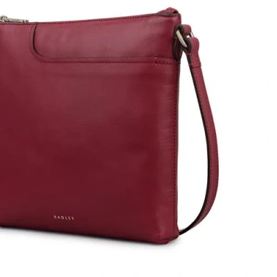 Radley Pockets Small Ziptop Crossbody Bag In Burgundy