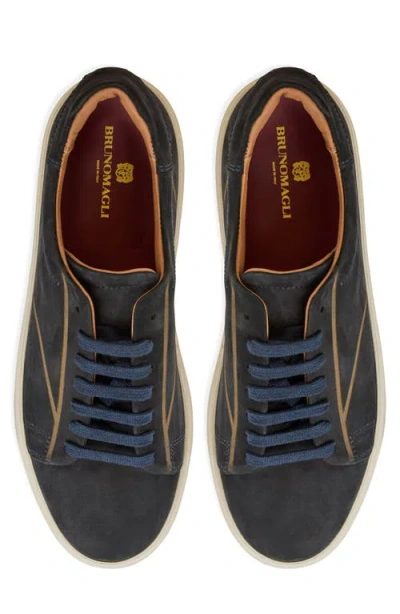 Bruno Magli Matteo Leather Sneakers In Blue
