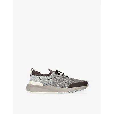 Brunello Cucinelli Stylish Sneakers With Contrast Sole And Round Toe In Multi