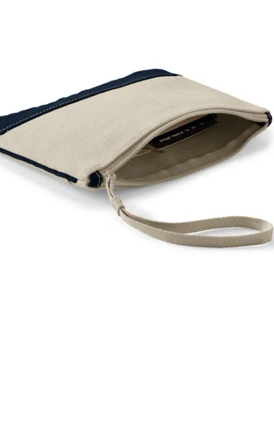 Lands' End Canvas Zipper Pouch In White