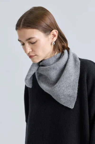 Almina Concept Triangle Neck Scarf In Gray