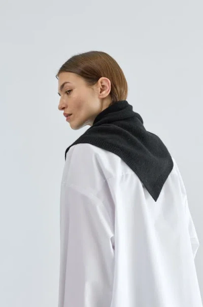 Almina Concept Triangle Neck Scarf In Black