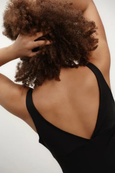 Nom Maternity Stretch Romper In Black