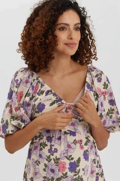 Nom Maternity Graciea-line Dress In Multi