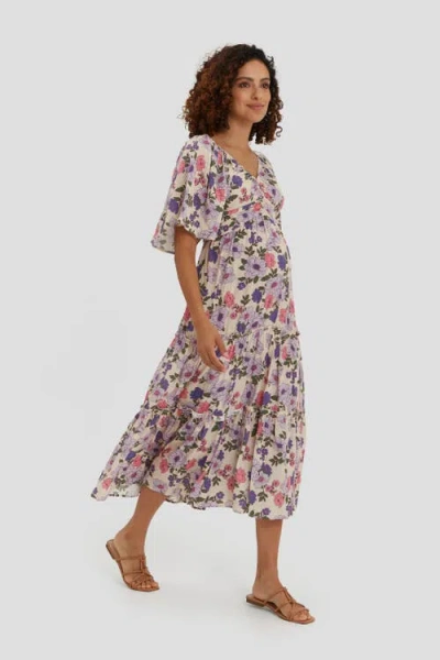 Nom Maternity Graciea-line Dress In Multi