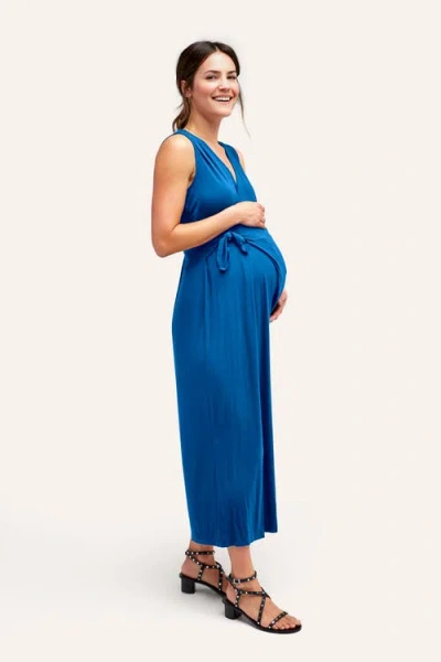 Nom Maternity Francesca Jumpsuit In Blue