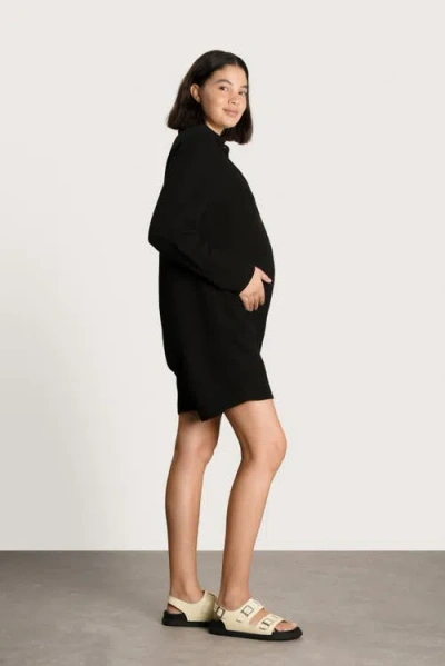 Nom Maternity Juniper Cotton Romper In Black