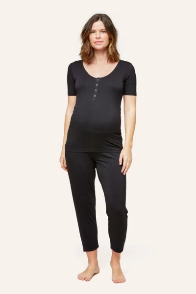 Nom Maternity Rhys Pj Tee In Black