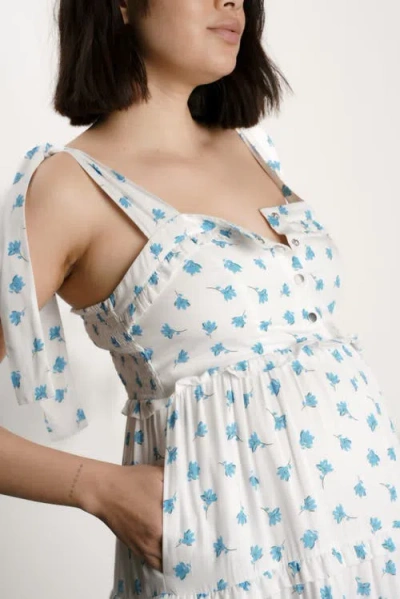 Nom Maternity Mara Dress In White