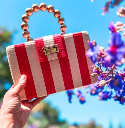 Soli & Sun The Louisa Woven Straw Clutch Bag