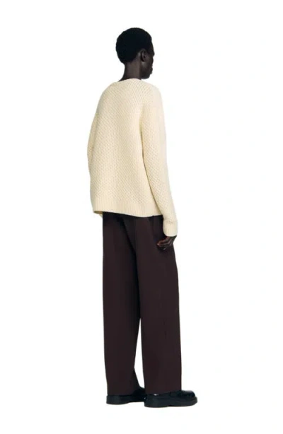 Sandro Wool And Cashmere Turtleneck Sweater In White