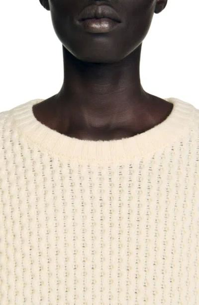 Sandro Wool And Cashmere Turtleneck Sweater In White