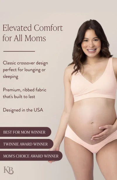 Kindred Bravely Busty Sublime Adjustable Crossover Nursing & Lounge Bra -sizing Options From E-i Cup In Pink