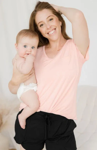 Kindred Bravely Maternity & Postpartum Lounge Short In Black