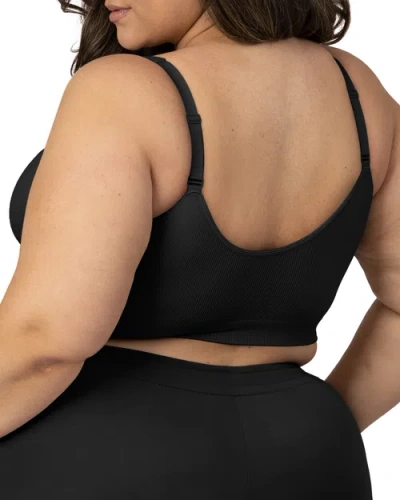 Kindred Bravely Busty Sublime Adjustable Crossover Nursing & Lounge Bra -sizing Options From E-i Cup In Black