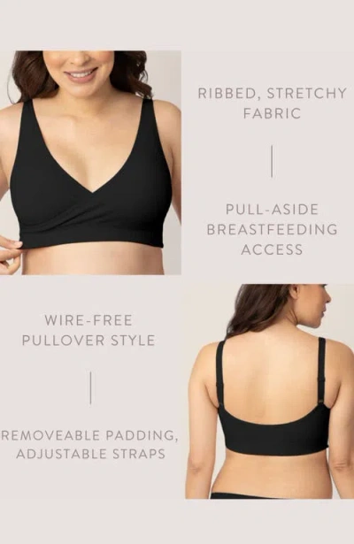 Kindred Bravely Busty Sublime Adjustable Crossover Nursing & Lounge Bra -sizing Options From E-i Cup In Black