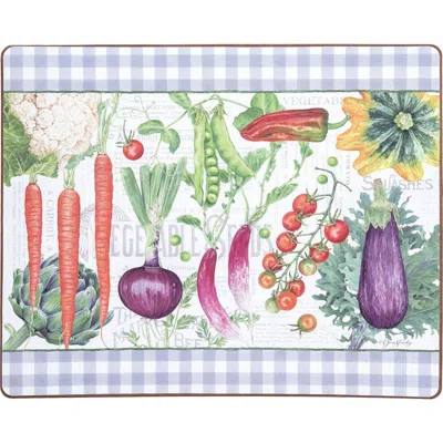 C & F Home C&f Home Vegetable Garden Placemats Set Of 6 Hardboard Easy To Wipe Clean, 13" X 16" In Multi
