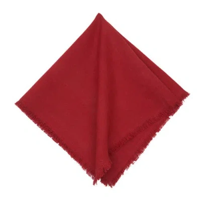 C & F Home C&f Home Frayed Cherry Napkin Set Of 6 In Red