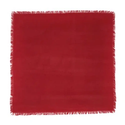 C & F Home C&f Home Frayed Cherry Napkin Set Of 6 In Red