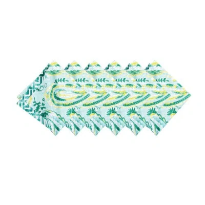 C & F Home C&f Home Jade Cotton Reversible Napkin Set Of 6 Decor In Blue