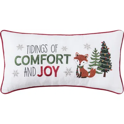C & F Home C&f Home Woodland Fox Pine Trees "comfort & Joy" Accent Pillow, 10" X 20" In Multi