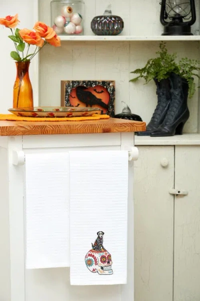 C & F Home C&f Home Canine Sugar Colorful Waffle Weave Dishtowel In Multi