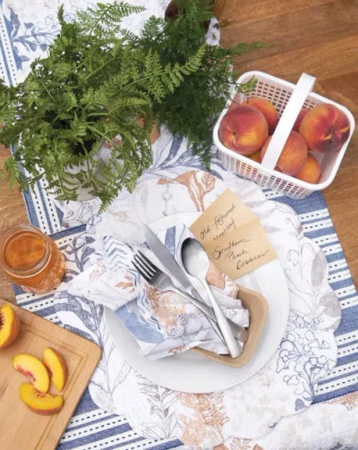 C & F Home C&f Home Warner Navy Napkins Set Of 6 In Multi