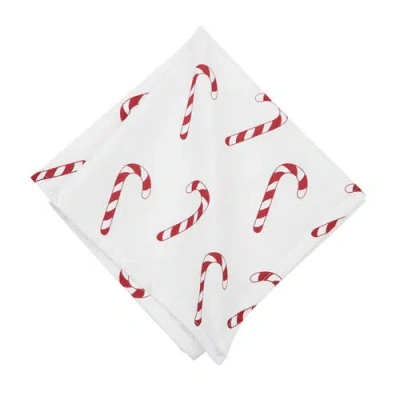 C & F Home C&f Home Candy Cane Wishes Napkins Set Of 6 In Multi