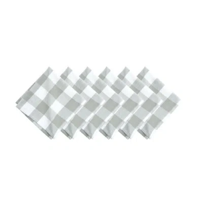 C & F Home C&f Home Franklin Slate Gingham Check Napkin Set Of 6 In Gray