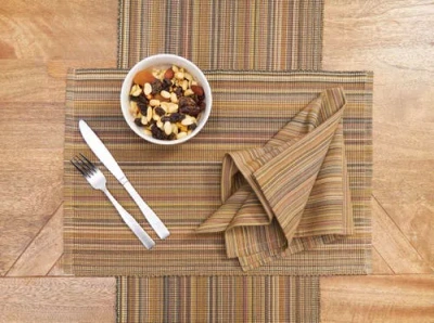 C & F Home C&f Home Cedar Stripes Napkin Set Of 6 In Brown