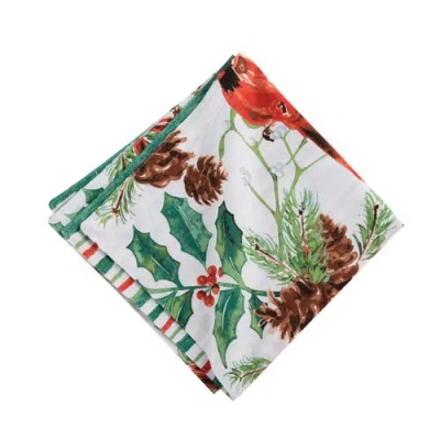 C & F Home C&f Home Delwyn Cardinal Napkins Set Of 6 In Multi