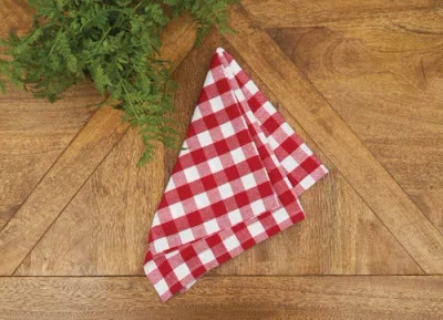 C & F Home C&f Home Ashford Red Cotton Napkin Machine Washable Set Of 6 In Multi