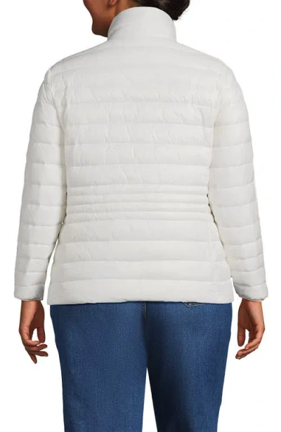 Lands' End Plus Size Wanderweight Packable Down Jacket In White