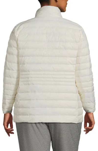 Lands' End Plus Size Wanderweight Packable Down Jacket In Neutral