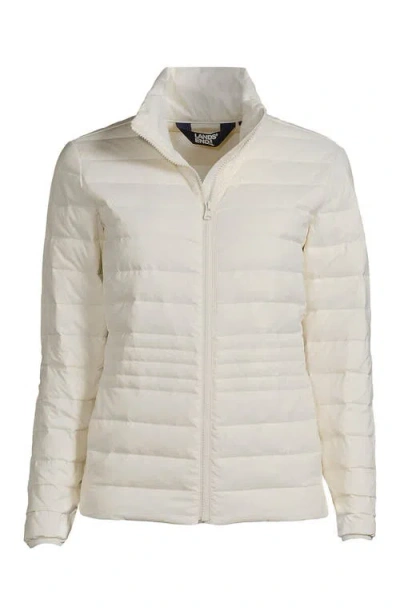Lands' End Plus Size Wanderweight Packable Down Jacket In Neutral