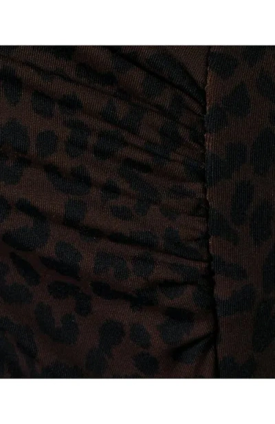 Lands' End Womens Chlorine Resistant Shirred One Shoulder One Piece Swimsuit Removable Adjustable St In Brown