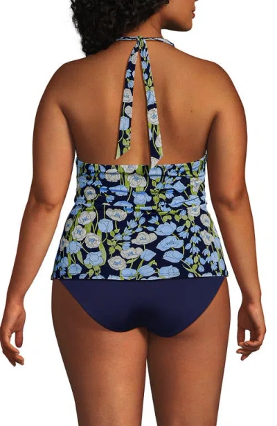 Lands' End Twist Halter Tankini Top In Multi