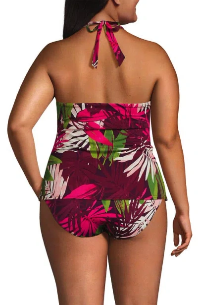 Lands' End Twist Halter Tankini Top In Multi