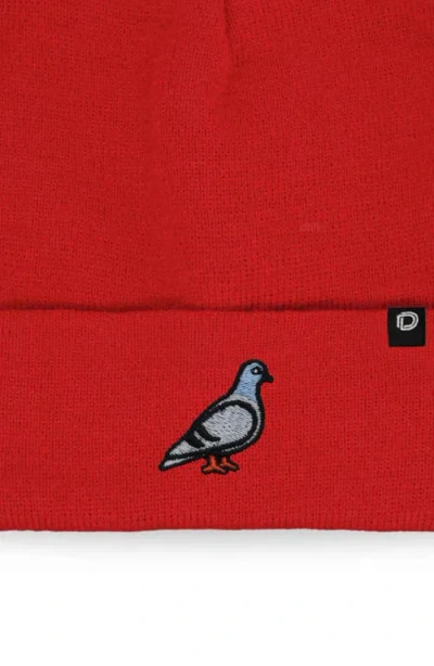 Dalix Pigeon Beanie Cap In Red