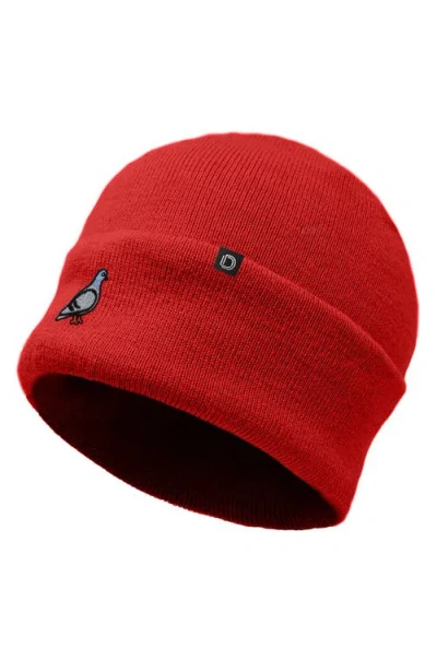 Dalix Pigeon Beanie Cap In Red