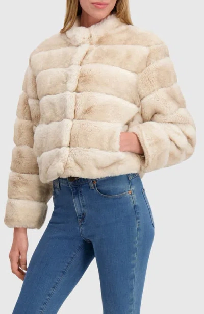 Lyla Grant Fur-free Short Faux Rabbit Coat In White