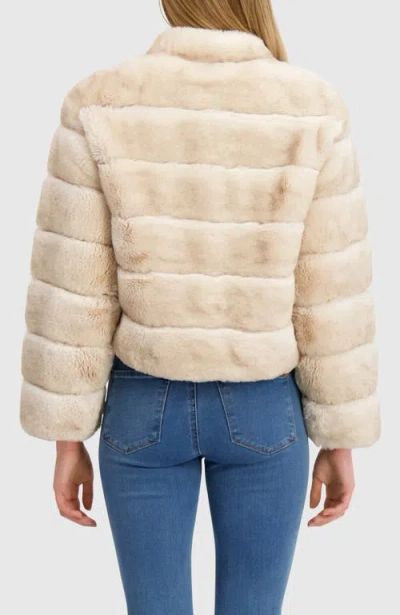 Lyla Grant Fur-free Short Faux Rabbit Coat In White