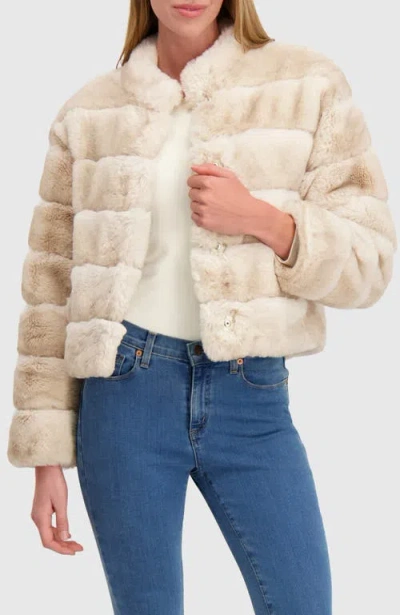 Lyla Grant Fur-free Short Faux Rabbit Coat In White