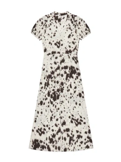 Ro&zo Animal Print Button Front Shirt Dress In Multi