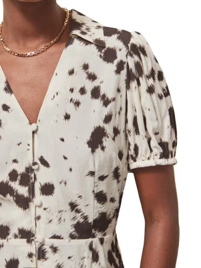 Ro&zo Animal Print Button Front Shirt Dress In Multi