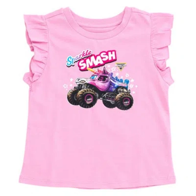 Monster Jam Sparkle Smash Tank Top Skirt & Bag Set In Pink