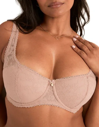Adore Me Alexiane Push Up Balconette Bra In Neutral