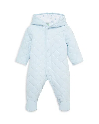 Little Me Boys' Cars Quilted Pram Footie - Baby In Blue